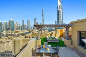 Manzil - Cozy 2BR Penthouse with Private Terrace and Full Burj View in Downtown